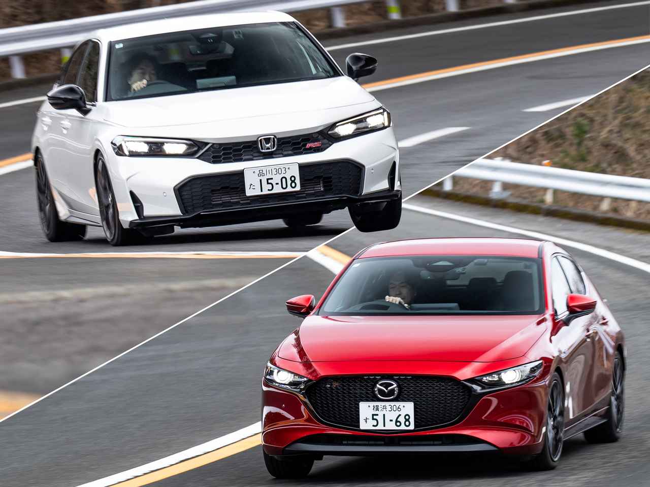 画像 : 1番目の画像 - シビック RSとマツダ3 ファストバック Xツーリング - Webモーターマガジン