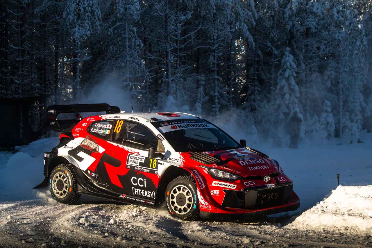 画像: 昨年に続きラリー・スウェーデン総合2位に終わった勝田貴元（トヨタ）。