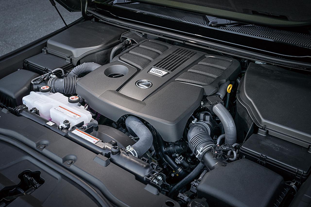 画像: 3.5L V6ツインターボエンジンは最高出力353ps、最大トルク650Nmを発生し、低速域から力強くGXを加速させる。