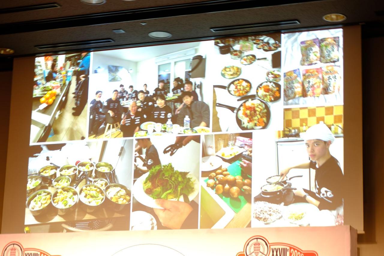 画像: 生活班の奮闘ぶりを伝えるカット。日本から鍋の素を持参したようだが、ナイスアイデアだと思う。自炊もまた経費節減のため。うんうん、わかる。