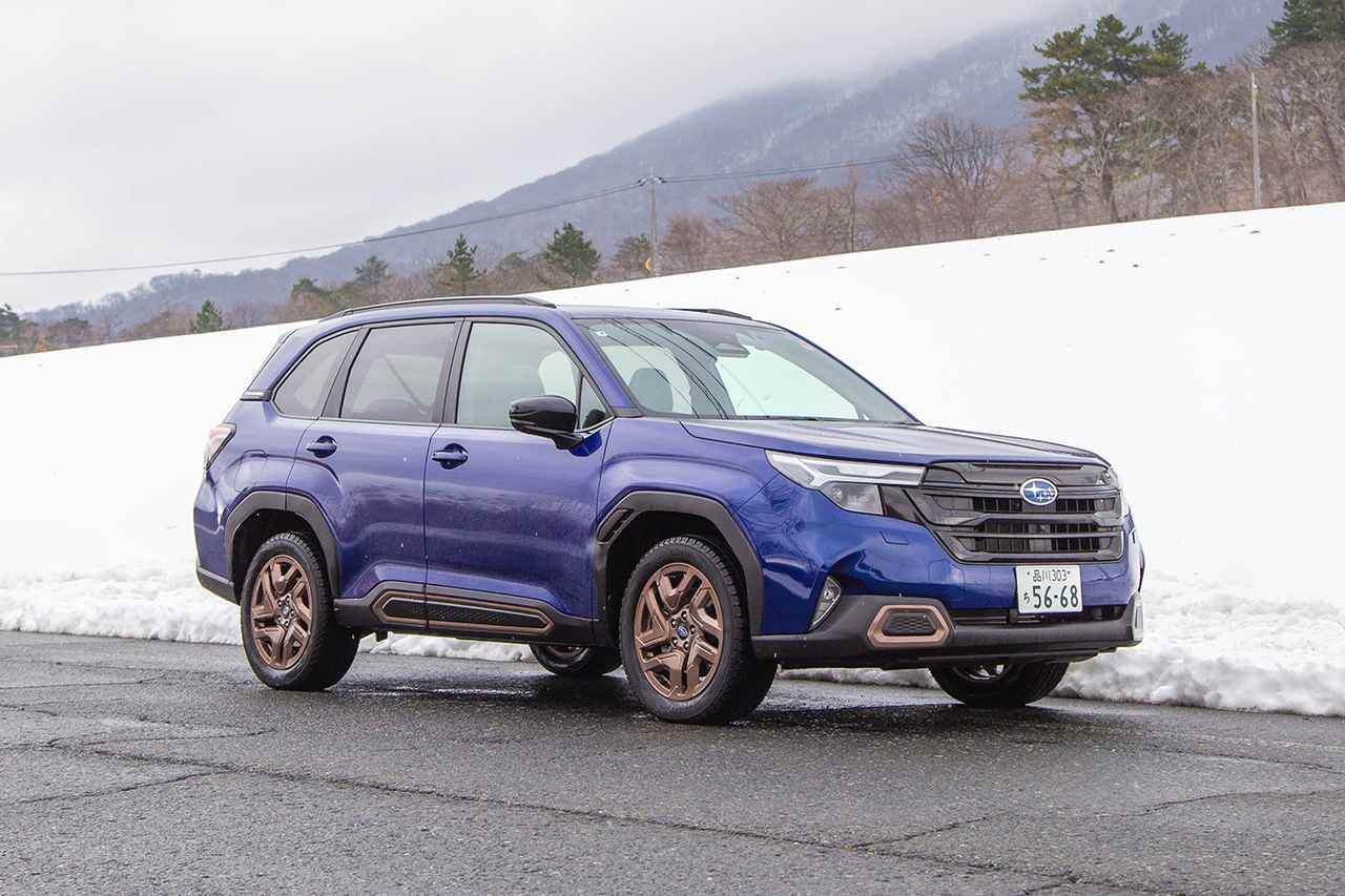画像: 今回のテスト車両はSUBARUフォレスター スポーツEX。1.8L水平対向4気筒ターボエンジンを搭載した純内燃機関モデル。このCB18型ターボエンジンは低回転からトルクがあり、エンジン車らしいフィーリングが魅力。