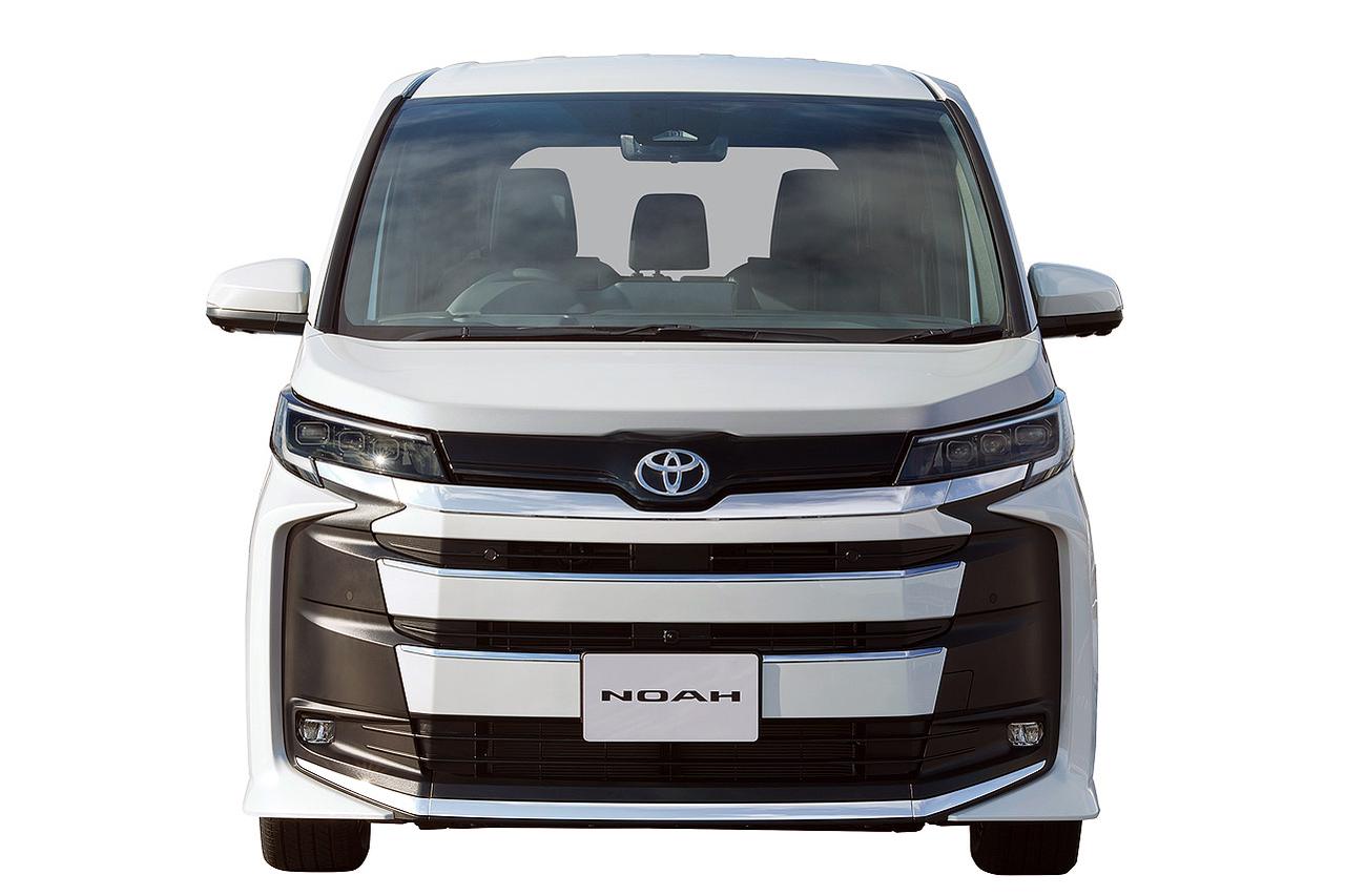 画像: ノアヘッドランプまわりやグリルなど、フロントまわりの意匠変更でボディとの一体感を演出した。