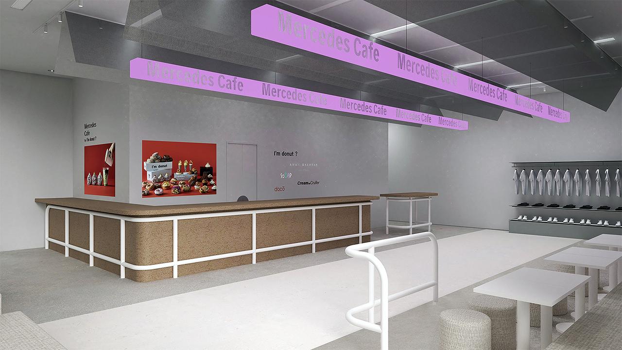 画像: メルセデス・ベンツ ストゥーディオ トウキョウ内部のイメージスケッチ。