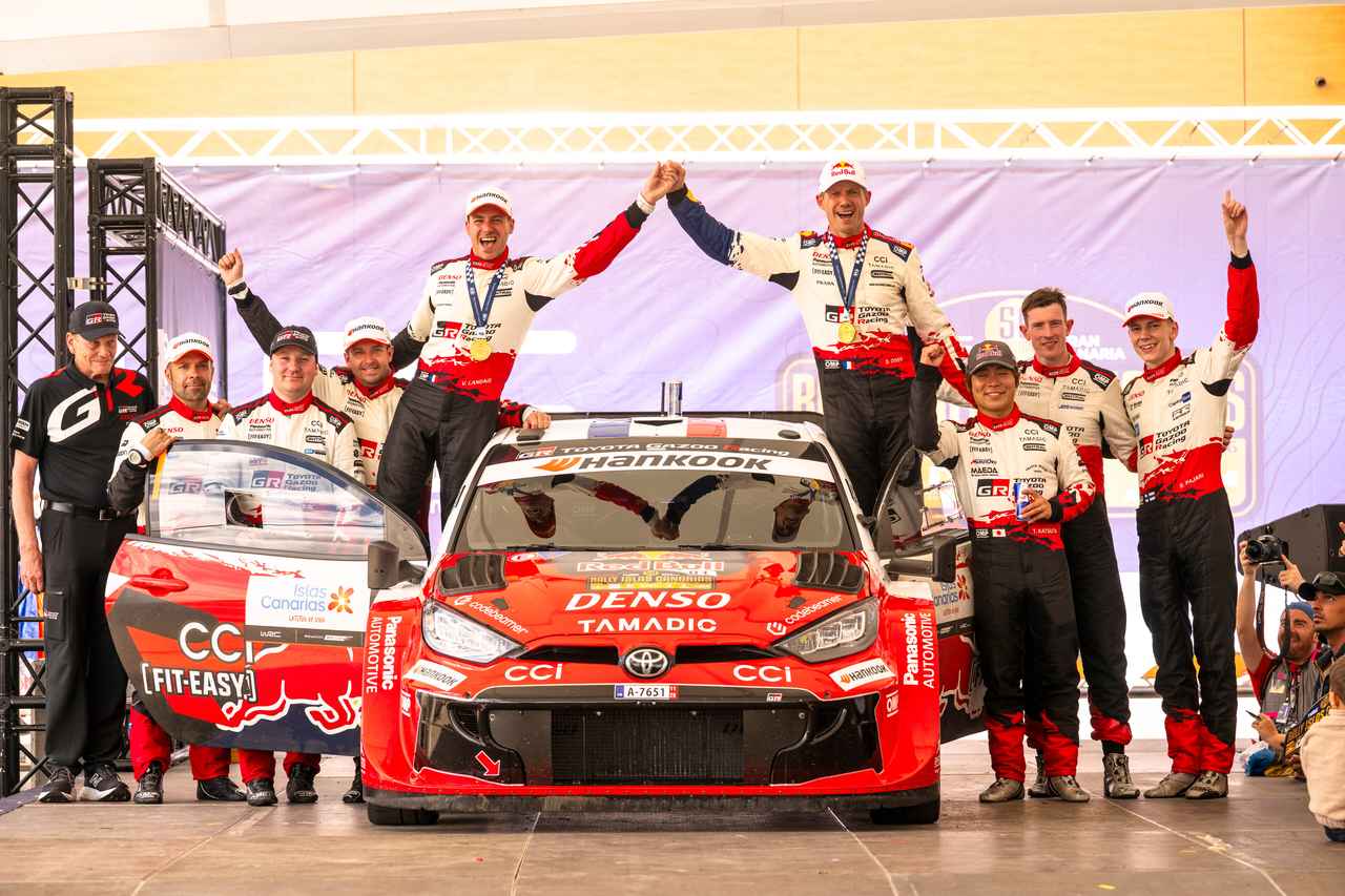 画像: ソルベルグのリタイアは残念だったが、それでも1-2-3-4フィニッシュを達成したトヨタ。チームは素晴らしいパフォーマンスを発揮し、ライバル勢を圧倒した。