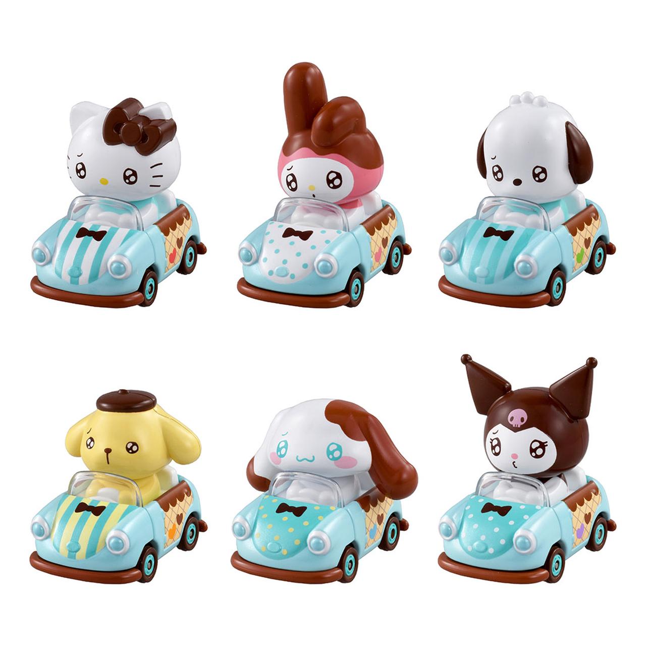 画像: 商品ラインナップは前作と同じ「ハローキティ」（上列左）、「マイメロディ」（上列中央）、「ポチャッコ」（上列右）、「ポムポムプリン」（下列左）、「シナモロール」（下列中央）、「クロミ」（下列右）の6種。第2弾では新色「チョコミントデザイン」を採用し、前作とは一味違った可愛さが演出されている。 © ＴＯＭＹ © 2026 SANRIO CO., LTD. APPROVAL NO.L670577