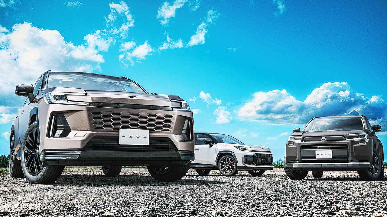 画像: 写真左から、Z(PHEV)、GRスポーツ(PHEV)、アドベンチャー(HEV)。
