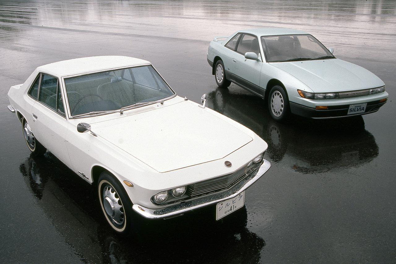 画像: 5代目となるS13型シルビア(右)と。S13型が発売されていた平成初期の物価に換算すると、初代シルビアは約650万円に相当する。
