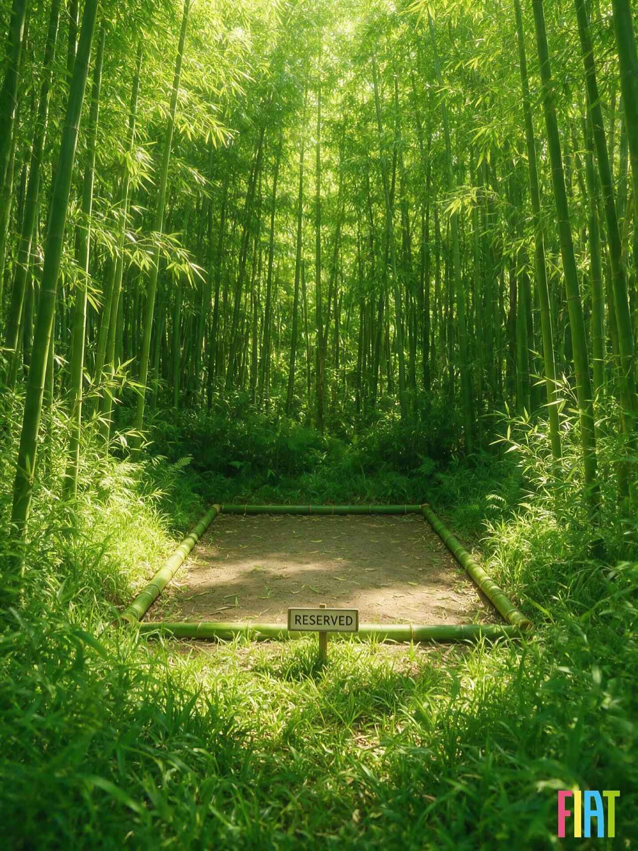 画像2: まずは竹林に謎の『予約済み』の札