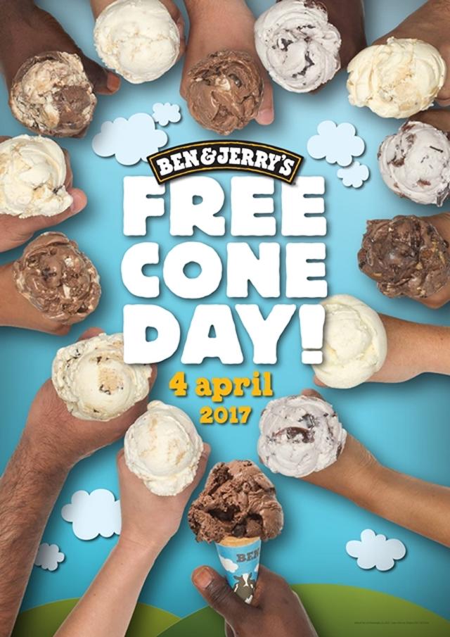 画像: 4月4日限定!ベン&ジェリーズのアイスが無料で食べられるフリーコーンデー