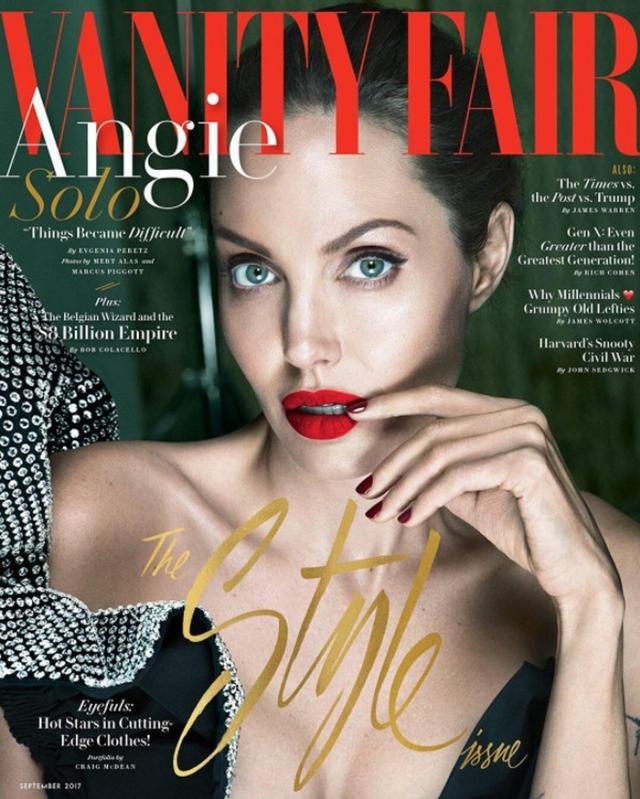 画像: アンジェリーナが表紙を飾ったヴァニティ・フェア9月号の表紙。©Vanity Fair