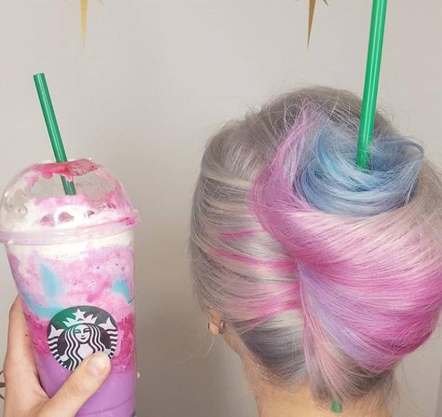 画像: スタバがきっかけで登場したユニコーンヘア