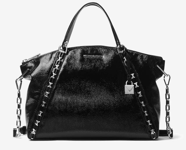 画像1: MICHAEL Michael Kors “サディ” サッチェル(LG)パテント/ブラック