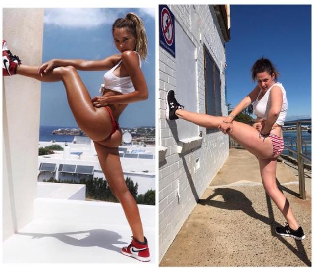 画像5: 普通の人がセレブのインスタ写真を真似するとこうなる