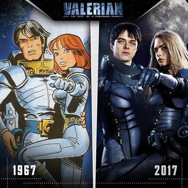 画像: 原作漫画『ヴァレリアンとローレリーヌ』と、映画版の主人公を比較した画像。