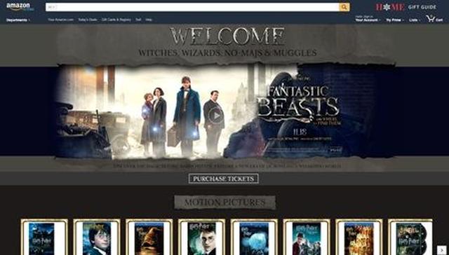 画像: 魔法のあとに表示される、『ファンタスティック・ビーストと魔法使いの旅』特設サイト。