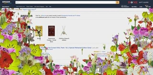 画像: 両端から、たくさんの花が開花し画面を覆いつくす。