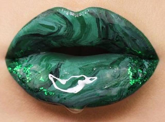 画像6: 海外のリップアートが凄すぎる!次に来ているのは宝石リップ