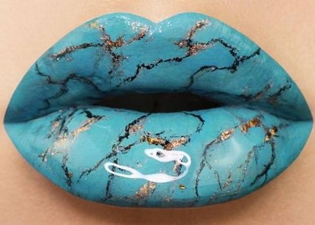 画像1: 海外のリップアートが凄すぎる!次に来ているのは宝石リップ