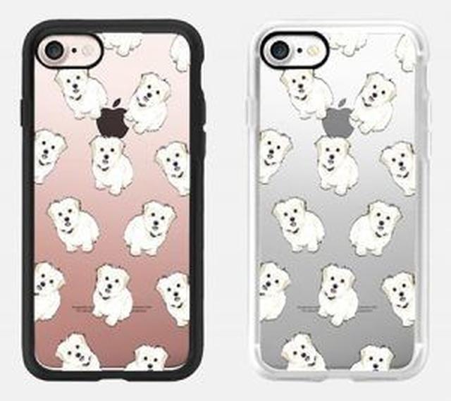 画像: ルーシーの愛犬エルヴィスがデザインされたケース。スマホケースはiPhone4からiPhone7 plusまで対応、全12種類。
