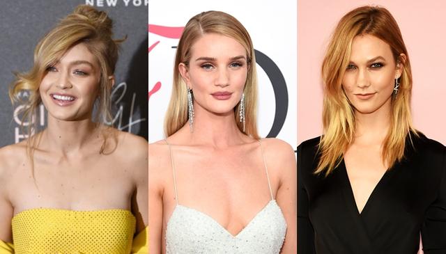 画像: 左から:ジジ・ハディッド、ロージー・ハンティントン・ホワイトリー、カーリー・クロス。