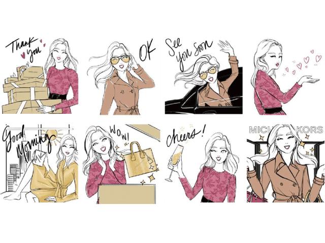 画像: マイケル・コースから、ファッショナブルな無料のLINEスタンプが配信!