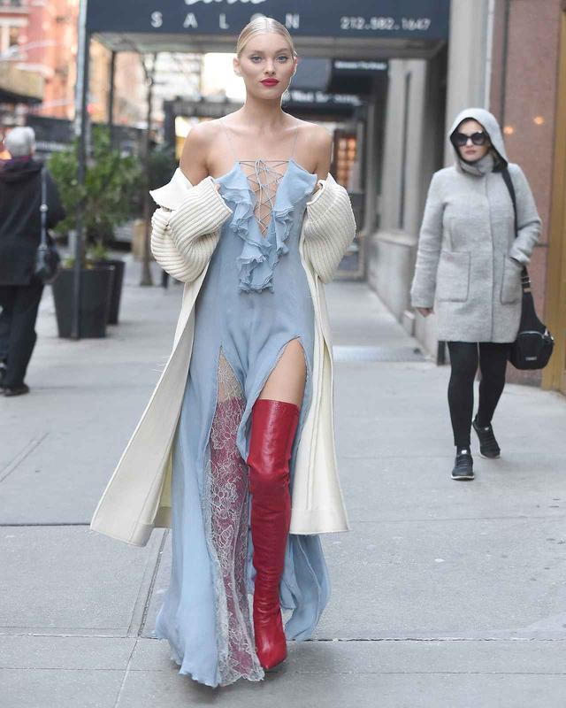 画像1: 人気VSモデルのエルザ・ホスク、美脚サイハイブーツスタイル3連発