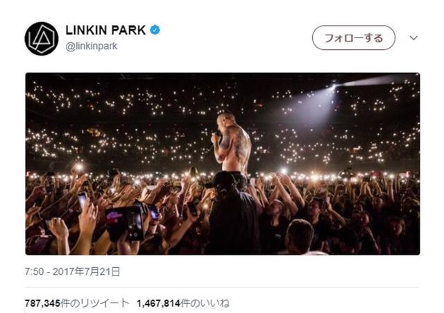画像: 6位:ロックバンド、リンキン・パークの公式アカウントが投稿した追悼写真