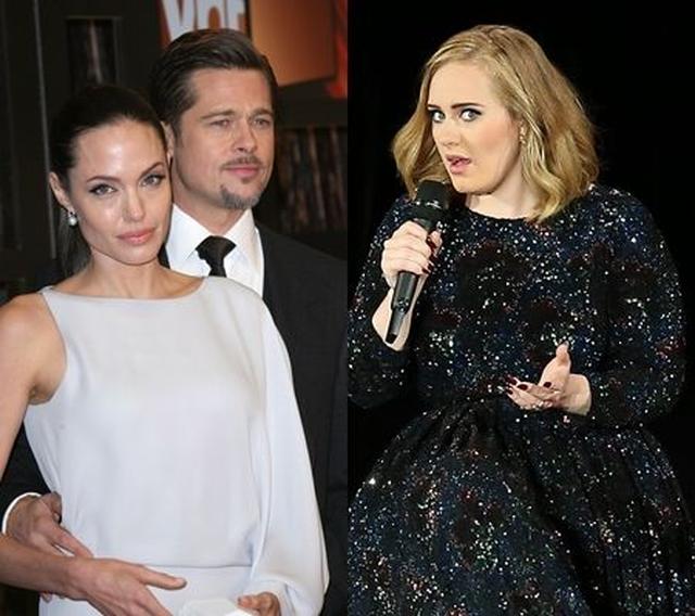 画像: アンジェリーナ&ブラッド離婚にショックの歌手アデル、ツアー公演を彼らに捧げる