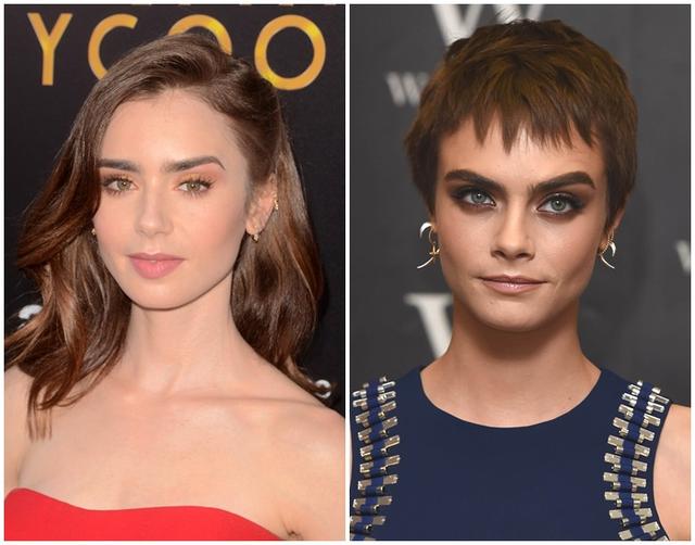 画像: リリー・コリンズ(左)、カーラ・デルヴィーニュ(右)