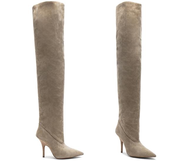 画像: 【YEEZY】 Season 5 Suede Tubular Thigh High Boots $1213 www.fwrd.com