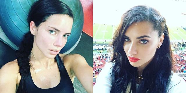 画像: 一番のベテランエンジェルのアドリアナは、ワークアウト中にセルフィー。©instagram/adrianalima