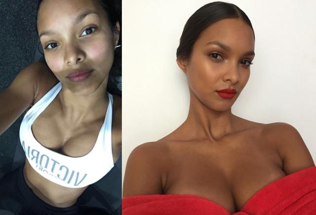画像: ワークアウト中にすっぴんでセルフィーしたライス。©instagram/laisribeiro