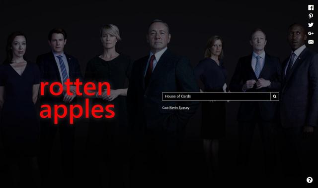 画像: Netflixで配信されている人気ドラマ『ハウス・オブ・カード』は、主演のケヴィン・スペイシーのセクハラ被害が発覚したため「腐ったリンゴ」の仲間入り。