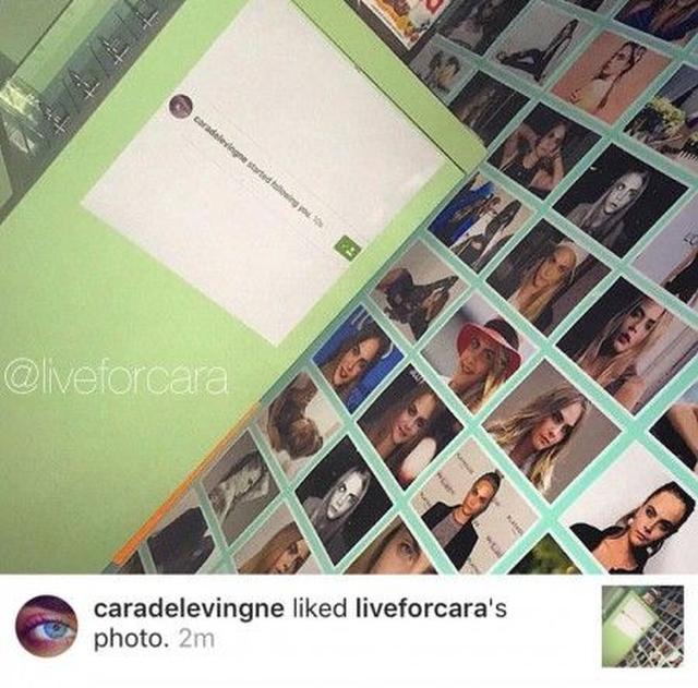 画像: 「カーラ・デルヴィーニュがあなたをフォローしました」というメッセージは、大事な宝物。