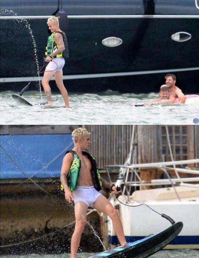 画像3: 【写真アリ】ジャスティン・ビーバー、女優アシュレイ・ベンソンとブリーフ姿で海遊び