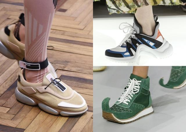 画像: 左:Prada, 右上:Louis Vuitton, 右下: Valentino