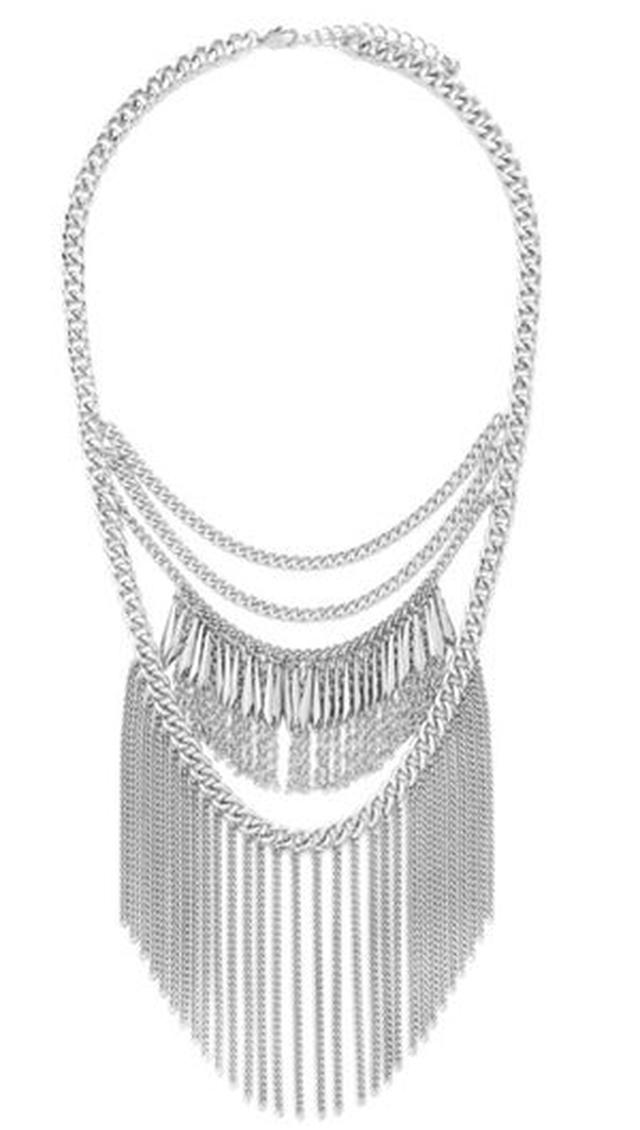 画像: Forever21 チェーンフリンジ・ステートメントネックレス 1,290円(税抜き)
