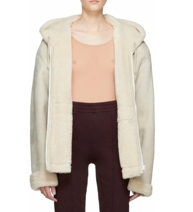 画像: Ivory Short Shearling Jacket($1,500) yeezysupply.com