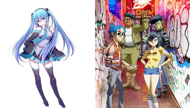 画像: 初音ミク&ゴリラズ。©Hatsune Miku/ Instagram、© Gorillaz/ Instagram