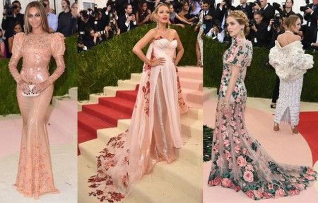 画像: 左から:ビヨンセ<Givenchy>、ブレイク・ライヴリー<Burberry>、ゾーイ・デューチ<Dolce and Gabbana>