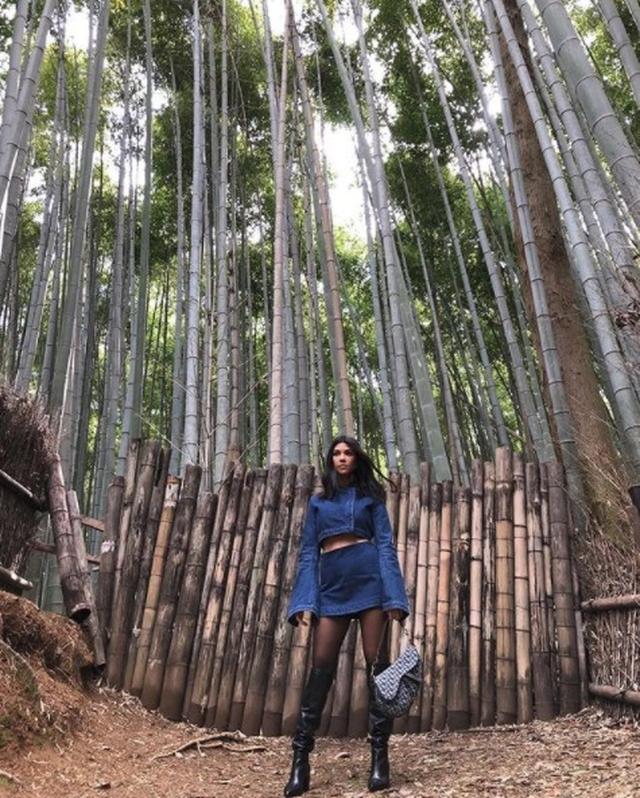 画像: コートニーは竹林でフォトジェニックな写真を撮影。 www.instagram.com
