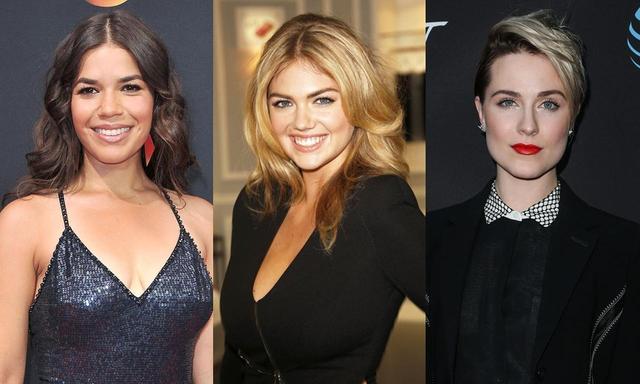 画像: 左から、アメリカ・フェレーラ、ケイト・アプトン、エヴァン・レイチェル・ウッドは、ハッシュタグを使ってセクハラを告白をしたセレブの一部。