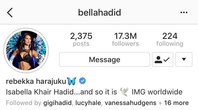 画像: ©Bella Hadid