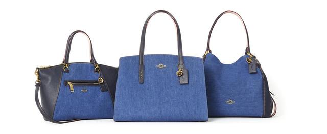 画像: #28900 デニム アンド レザー Prairie \55,000 H22 x W27 x D10cm #28898 デニム アンド レザー Charlie ¥60,000 H24 x W35 x D15cm #28916 デニム アンド レザー Edie 31 ¥60,000 H26 x W32 x D11cm