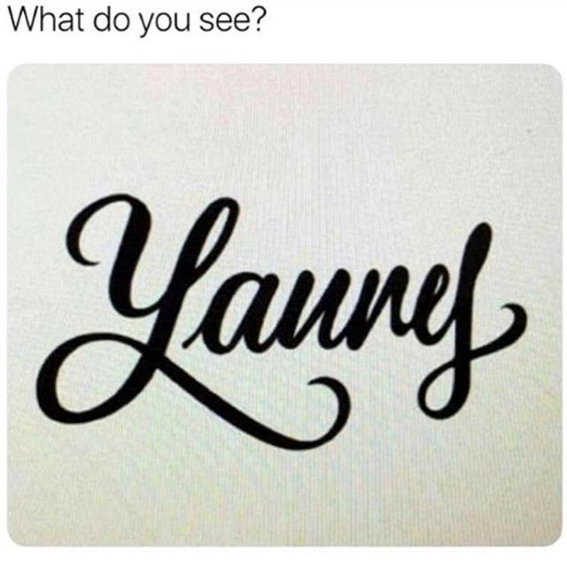 画像1: 論争が白熱する「Yanny」or「Laurel」の文字バージョンが登場?