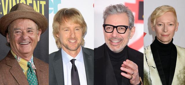 画像: ビル・マーレイ、オーウェン・ウィルソン、ジェフ・ゴールドブラム、ティルダ・スウィントンなど。