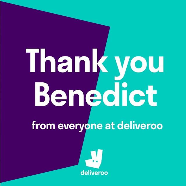 画像: ©Twitter/Deliveroo