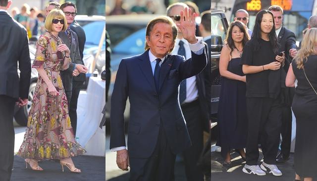 画像: 左から:米VOGUE誌の編集長アナ・ウィンター、ファッションデザイナーのヴァレンティノ・ガラヴァーニ、アレキサンダー・ワン