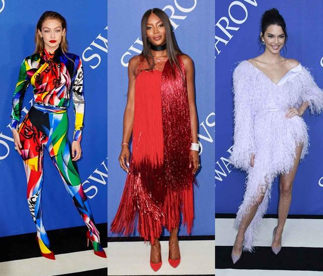 画像: 左からジジ・ハディッド、ナオミ・キャンベル、ケンダル・ジェンナー
