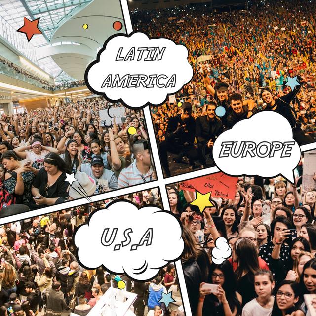 画像: 南米、ヨーロッパ、アメリカと、どこに行ってもCNCOwnersの群衆が。©CNCO/Facebook